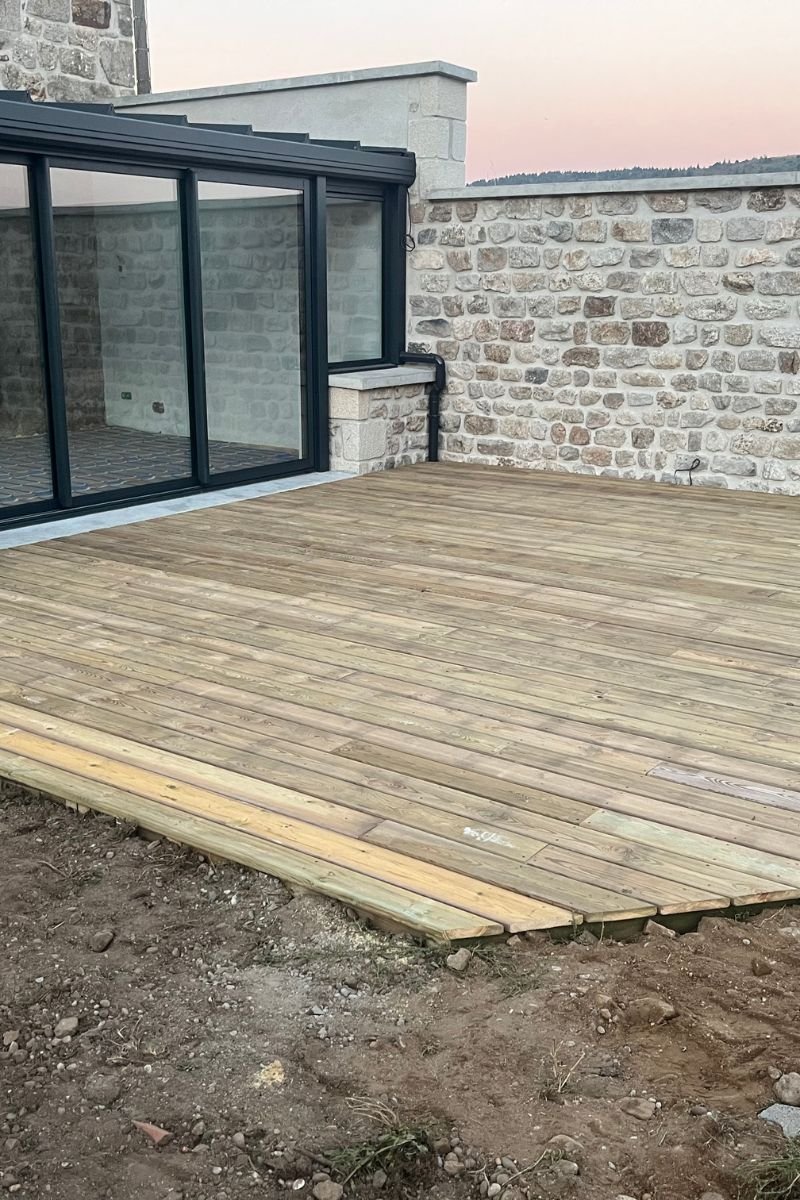 Terrasse en bois exotique