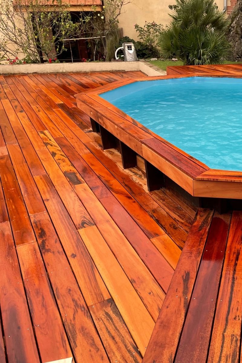 Terrasse en bois exotique