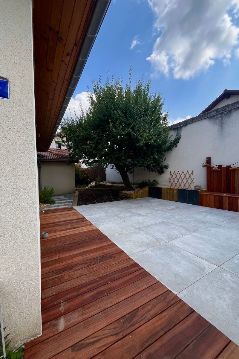 Terrasse en bois exotique