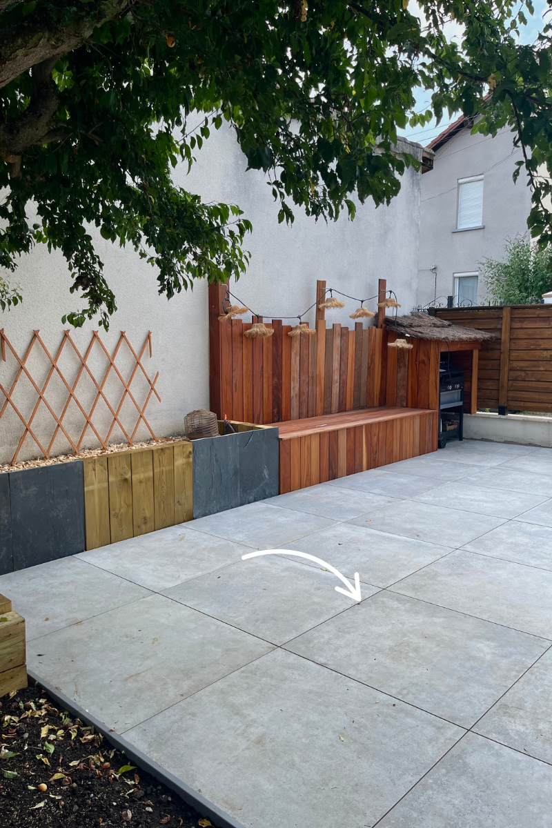 Grès cérame posé sur plots