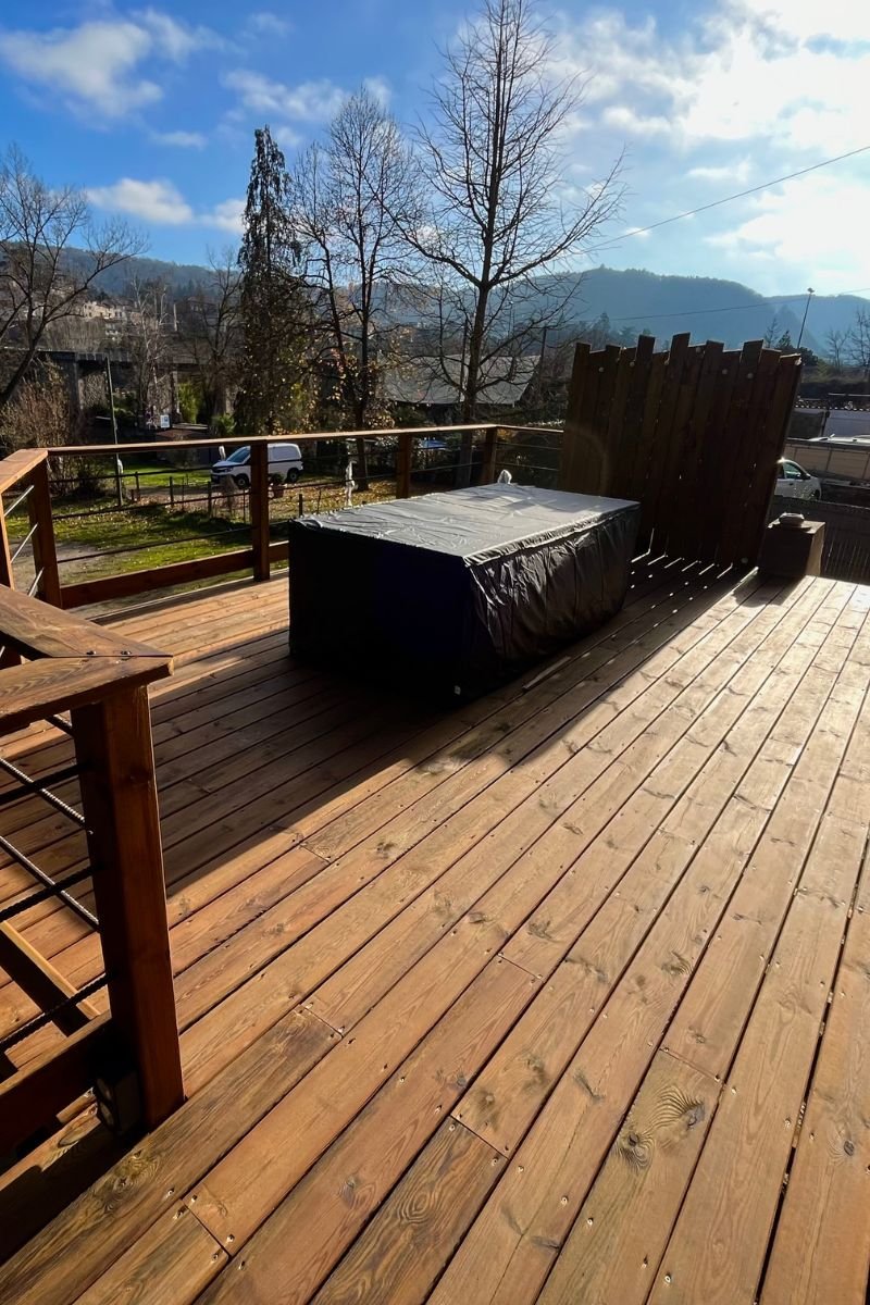 Terrasse en bois exotique