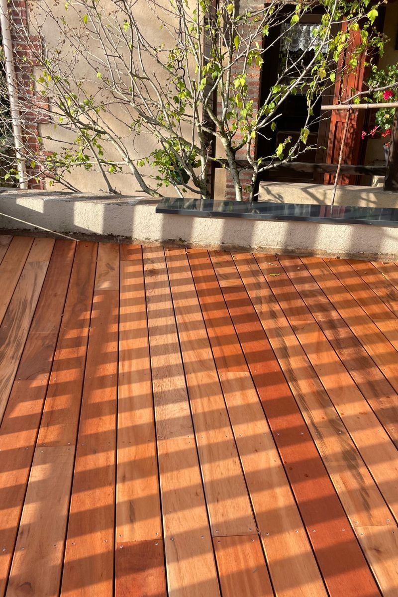 Terrasse en bois exotique